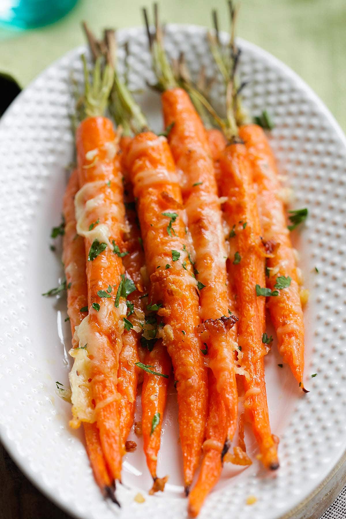 Garlic parmesan roasted carrot is one of the best savory carrot recipes.