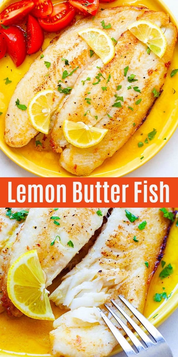 Lemon Butter Swai Fish - tender and moist pan fried fish with lemon butter sauce. This recipe takes 10 mins from start to finish and rival the best seafood restaurant. Serve alone or with pasta for dinner.