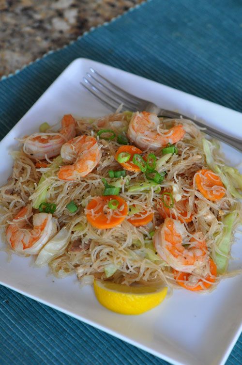 Pancit Bihon (Filipino Fried Rice Noodles) recipe - This classic Filipino noodle dish is relatively easy to make and can be put together using simple ingredients. Consider this a basic recipe to build on. | rasamalaysia.com
