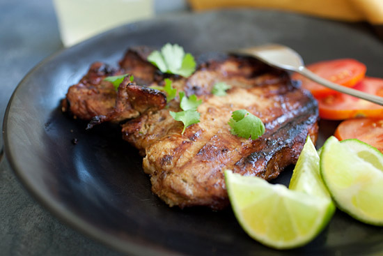 The best grilled pork chops recipe.