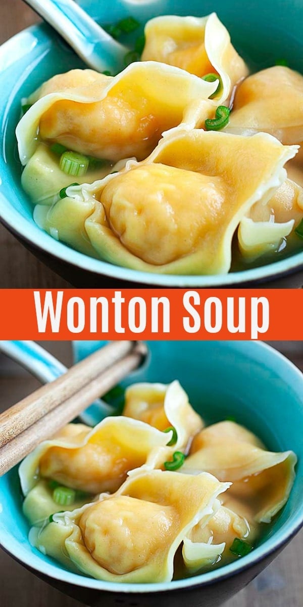 Easy wonton soup recipe with juicy shrimp wontons. Learn the best and most authentic ways to make this classic Chinese soup at home.